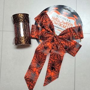 Halloween Orange Spider Gift Bow and Ribbon - Brand New, Never Used!